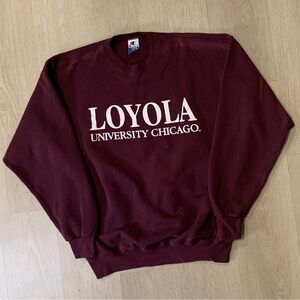 Vintage Champion Loyola University Chicago Crewneck Maroon